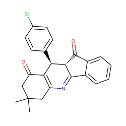 CC1(C)CC(=O)C2=C(C1)N=C1c3ccccc3C(=O)[C@H]1[C@@H]2c1ccc(Cl)cc1 ZINC000000663005