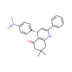 CC1(C)CC(=O)C2=C(C1)NC(c1ccccc1)=C[C@H]2c1ccc([N+](=O)[O-])cc1 ZINC000101351154