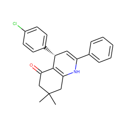 CC1(C)CC(=O)C2=C(C1)NC(c1ccccc1)=C[C@H]2c1ccc(Cl)cc1 ZINC000101351157