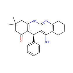 CC1(C)CC(=O)C2=C(C1)Nc1nc3c(c(N)c1[C@H]2c1ccccc1)CCCC3 ZINC000040394757