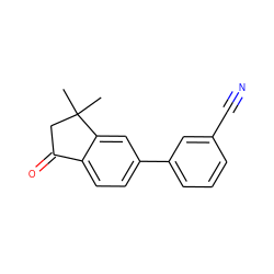 CC1(C)CC(=O)c2ccc(-c3cccc(C#N)c3)cc21 ZINC000045284159