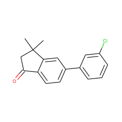 CC1(C)CC(=O)c2ccc(-c3cccc(Cl)c3)cc21 ZINC000045289237