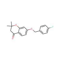 CC1(C)CC(=O)c2ccc(OCc3ccc(F)cc3)cc2O1 ZINC000000084880