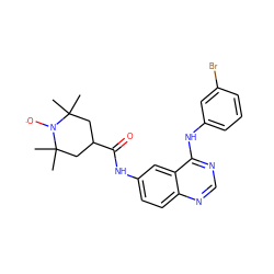 CC1(C)CC(C(=O)Nc2ccc3ncnc(Nc4cccc(Br)c4)c3c2)CC(C)(C)N1[O] ZINC000101468759