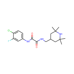 CC1(C)CC(CNC(=O)C(=O)Nc2ccc(Cl)c(F)c2)CC(C)(C)N1 ZINC000052913640