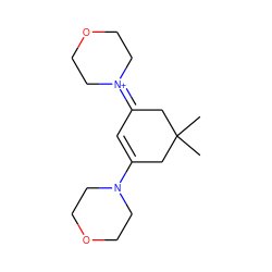 CC1(C)CC(N2CCOCC2)=CC(=[N+]2CCOCC2)C1 ZINC000019809771