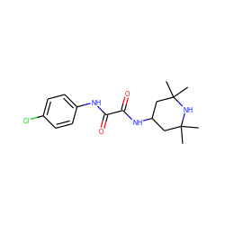 CC1(C)CC(NC(=O)C(=O)Nc2ccc(Cl)cc2)CC(C)(C)N1 ZINC000001780082