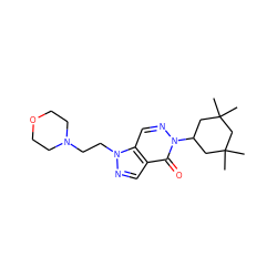 CC1(C)CC(n2ncc3c(cnn3CCN3CCOCC3)c2=O)CC(C)(C)C1 ZINC000072316001