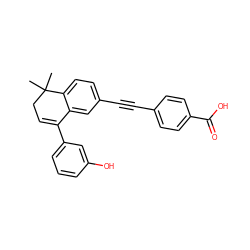 CC1(C)CC=C(c2cccc(O)c2)c2cc(C#Cc3ccc(C(=O)O)cc3)ccc21 ZINC000027645104