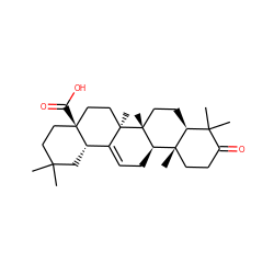 CC1(C)CC[C@]2(C(=O)O)CC[C@]3(C)C(=CC[C@@H]4[C@@]5(C)CCC(=O)C(C)(C)[C@@H]5CC[C@]43C)[C@@H]2C1 ZINC000013558220