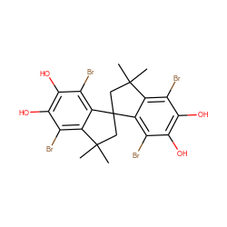 CC1(C)CC2(CC(C)(C)c3c(Br)c(O)c(O)c(Br)c32)c2c(Br)c(O)c(O)c(Br)c21 ZINC000026174858