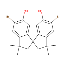 CC1(C)CC2(CC(C)(C)c3cc(Br)c(O)cc32)c2cc(O)c(Br)cc21 ZINC000026160562