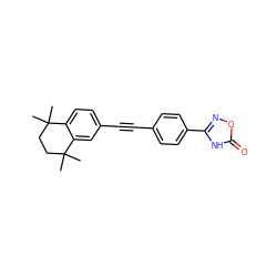 CC1(C)CCC(C)(C)c2cc(C#Cc3ccc(-c4noc(=O)[nH]4)cc3)ccc21 ZINC000040877354