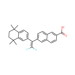 CC1(C)CCC(C)(C)c2cc(C(=C(F)F)c3ccc4cc(C(=O)O)ccc4c3)ccc21 ZINC000013604276