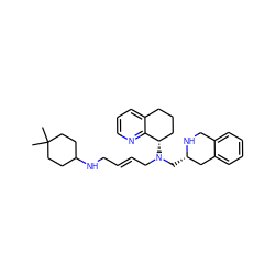 CC1(C)CCC(NC/C=C/CN(C[C@H]2Cc3ccccc3CN2)[C@H]2CCCc3cccnc32)CC1 ZINC001772645988