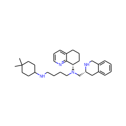 CC1(C)CCC(NCCCCN(C[C@H]2Cc3ccccc3CN2)[C@H]2CCCc3cccnc32)CC1 ZINC001772629923