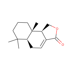 CC1(C)CCC[C@@]2(C)[C@H]1CC=C1C(=O)OC[C@@H]12 ZINC000015148140