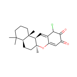 CC1(C)CCC[C@@]2(C)[C@H]1CC[C@]1(C)OC3=CC(=O)C(=O)C(Cl)C3=C[C@@H]12 ZINC000034065492