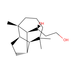 CC1(C)CCC[C@]2(C)[C@@H]([C@@H](O)CCO)[C@H]3CC[C@@H]2[C@H]31 ZINC000028645648