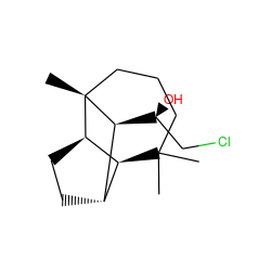 CC1(C)CCC[C@]2(C)[C@@H]([C@@H](O)CCl)[C@H]3CC[C@@H]2[C@H]31 ZINC000028645654