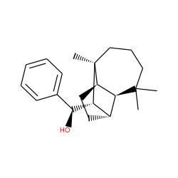 CC1(C)CCC[C@]2(C)[C@@H]([C@@H](O)c3ccccc3)[C@H]3CC[C@@H]2[C@H]31 ZINC000028645693