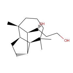 CC1(C)CCC[C@]2(C)[C@@H]([C@H](O)CCO)[C@H]3CC[C@@H]2[C@H]31 ZINC000028645641