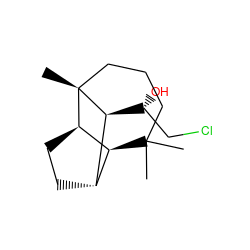 CC1(C)CCC[C@]2(C)[C@@H]([C@H](O)CCl)[C@H]3CC[C@@H]2[C@H]31 ZINC000028645651