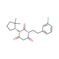 CC1(C)CCC[C@H]1N1C(=O)CC(=O)N(CCc2cccc(Cl)c2)C1=O ZINC000101678257