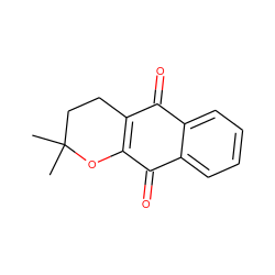 CC1(C)CCC2=C(O1)C(=O)c1ccccc1C2=O ZINC000001628348