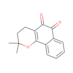 CC1(C)CCC2=C(O1)c1ccccc1C(=O)C2=O ZINC000001531790