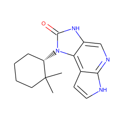 CC1(C)CCCC[C@@H]1n1c(=O)[nH]c2cnc3[nH]ccc3c21 ZINC000118039796