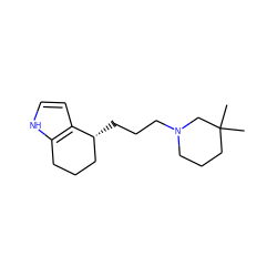 CC1(C)CCCN(CCC[C@@H]2CCCc3[nH]ccc32)C1 ZINC000073199368