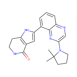 CC1(C)CCCN1c1cnc2cccc(-c3cc4c([nH]3)CCNC4=O)c2n1 ZINC000223411500