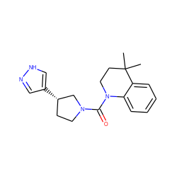 CC1(C)CCN(C(=O)N2CC[C@H](c3cn[nH]c3)C2)c2ccccc21 ZINC000071296553