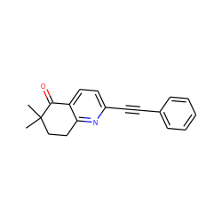 CC1(C)CCc2nc(C#Cc3ccccc3)ccc2C1=O ZINC000028968052