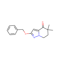 CC1(C)CCn2nc(OCc3ccccc3)cc2C1=O ZINC000299838535