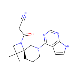 CC1(C)CN(C(=O)CC#N)[C@@]12CCCN(c1ncnc3[nH]ccc13)C2 ZINC000169698968