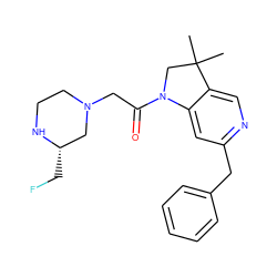 CC1(C)CN(C(=O)CN2CCN[C@@H](CF)C2)c2cc(Cc3ccccc3)ncc21 ZINC000143137619