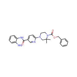 CC1(C)CN(c2ccc(C(=O)Nc3ccccc3N)cn2)CCN1C(=O)OCc1ccccc1 ZINC000028824488