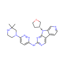 CC1(C)CN(c2ccc(Nc3ncc4c5ccncc5n([C@@H]5CCOC5)c4n3)nn2)CCN1 ZINC000169706882