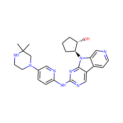 CC1(C)CN(c2ccc(Nc3ncc4c5ccncc5n([C@H]5CCC[C@@H]5O)c4n3)nc2)CCN1 ZINC000169706850