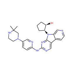 CC1(C)CN(c2ccc(Nc3ncc4c5ccncc5n([C@H]5CCC[C@H]5O)c4n3)nc2)CCN1 ZINC000169706810