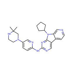 CC1(C)CN(c2ccc(Nc3ncc4c5ccncc5n(C5CCCC5)c4n3)nc2)CCN1 ZINC000117686069