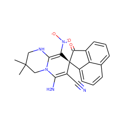 CC1(C)CNC2=C([N+](=O)[O-])[C@]3(C(=O)c4cccc5cccc3c45)C(C#N)=C(N)N2C1 ZINC000653708772