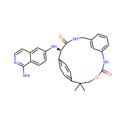 CC1(C)COC(=O)Nc2cccc(c2)CNC(=O)[C@H](Nc2ccc3c(N)nccc3c2)c2ccc1cc2 ZINC000142926356