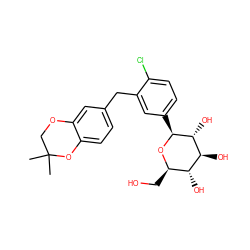 CC1(C)COc2cc(Cc3cc([C@@H]4O[C@H](CO)[C@@H](O)[C@H](O)[C@H]4O)ccc3Cl)ccc2O1 ZINC000142342078