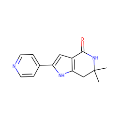 CC1(C)Cc2[nH]c(-c3ccncc3)cc2C(=O)N1 ZINC000040976443