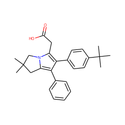 CC1(C)Cc2c(-c3ccccc3)c(-c3ccc(C(C)(C)C)cc3)c(CC(=O)O)n2C1 ZINC000013737364