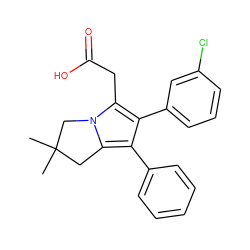 CC1(C)Cc2c(-c3ccccc3)c(-c3cccc(Cl)c3)c(CC(=O)O)n2C1 ZINC000013737359