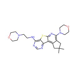 CC1(C)Cc2c(N3CCOCC3)nc3sc4c(NCCN5CCOCC5)ncnc4c3c2C1 ZINC000064549133